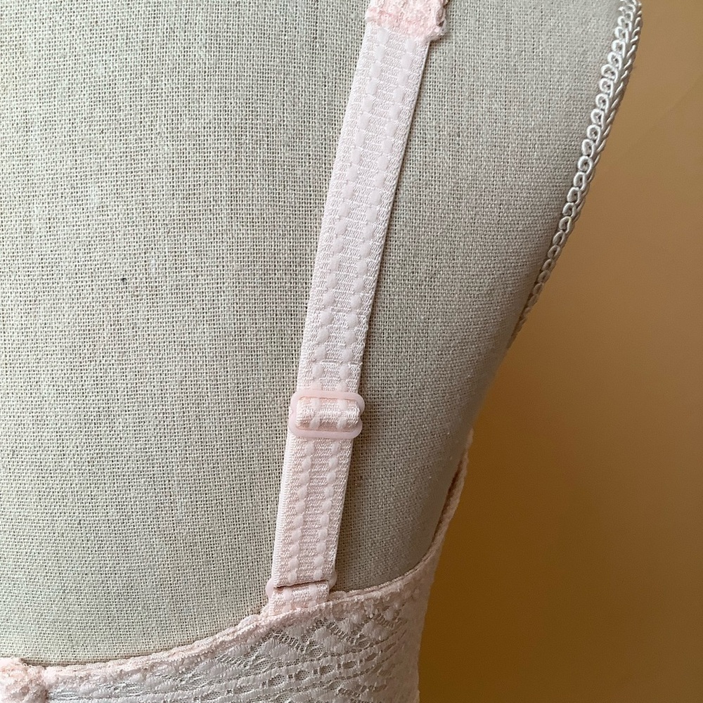 PRIMA DONNA Montara Wireless Lace Longline Bra 32D Crystal Pink Bralette - Picture 10 of 12